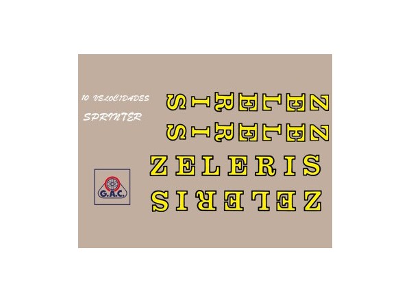 Bicycle stickers Zeleris from GAC