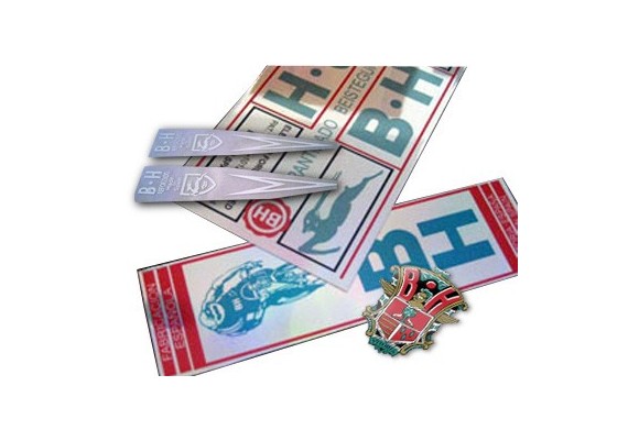 Bicycle stickers BH Gacela silver color