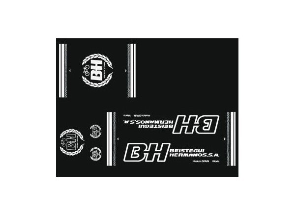 Bicycle stickers BH años 80 white/silver color