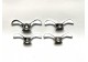 Chrome wing nuts (4 pcs.) for 9,5mm axle