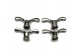 Chrome wing nuts (4 pcs.) for 9,5mm axle