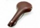 Sillín de piel Gyes SL-06RS color marrón con partes metálicas cromadas