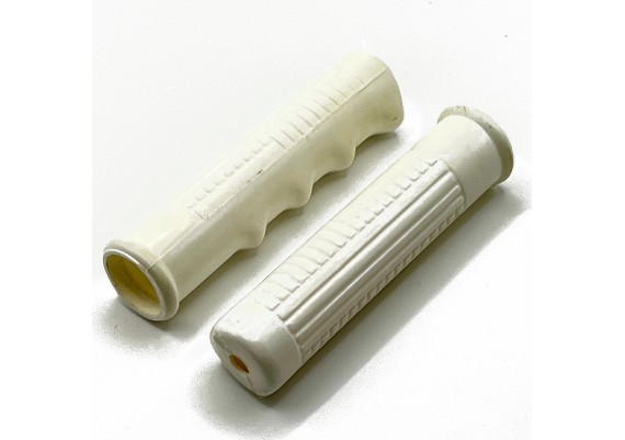 White plastic grips (2 pcs)