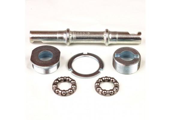 Bottom bracket set with axle, cups and bearings