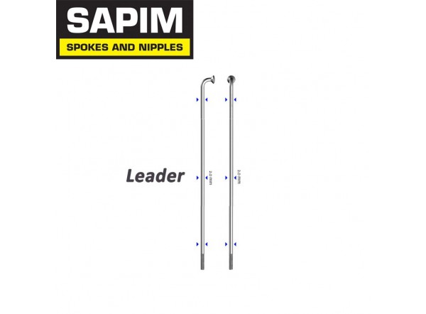 Sapim Leader stainless steel spoke 293mm