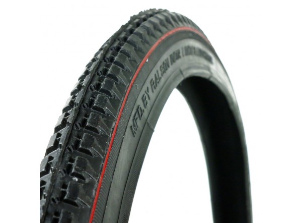 Neumático negro con línea roja 28x1,1/2"