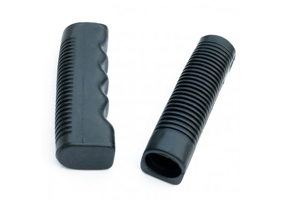 Fluted rubber grips (2 pcs)